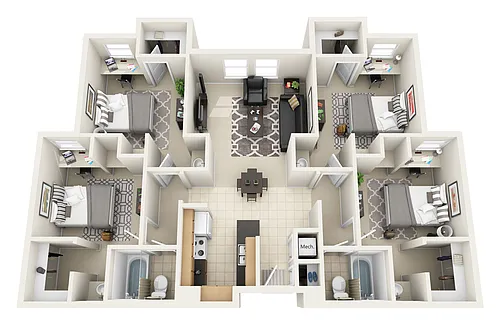 Floor plan 4X2