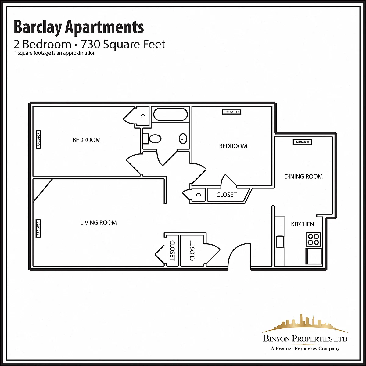 Floor plan BC 2 Bedroom