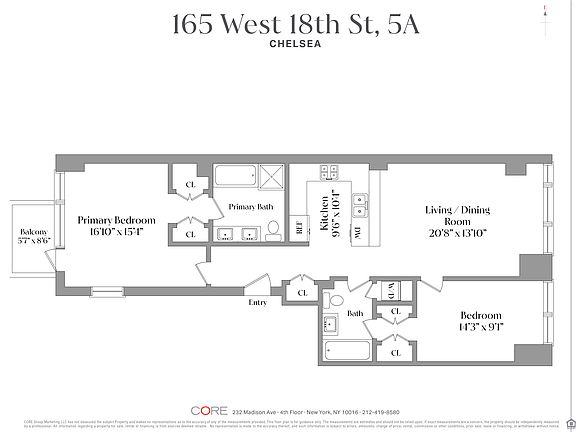 2nd image of 165 W 18th St #5A
