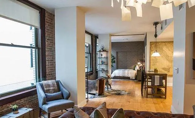 Built in blackout designer fabric partition for the bedroom can slide into place for bedroom privacy. (Not Shown as it is retracted and hidden) - 460 S Spring St #410