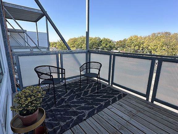Private balcony off of living room