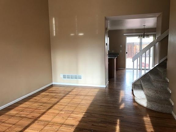 Living room with hardwood floor