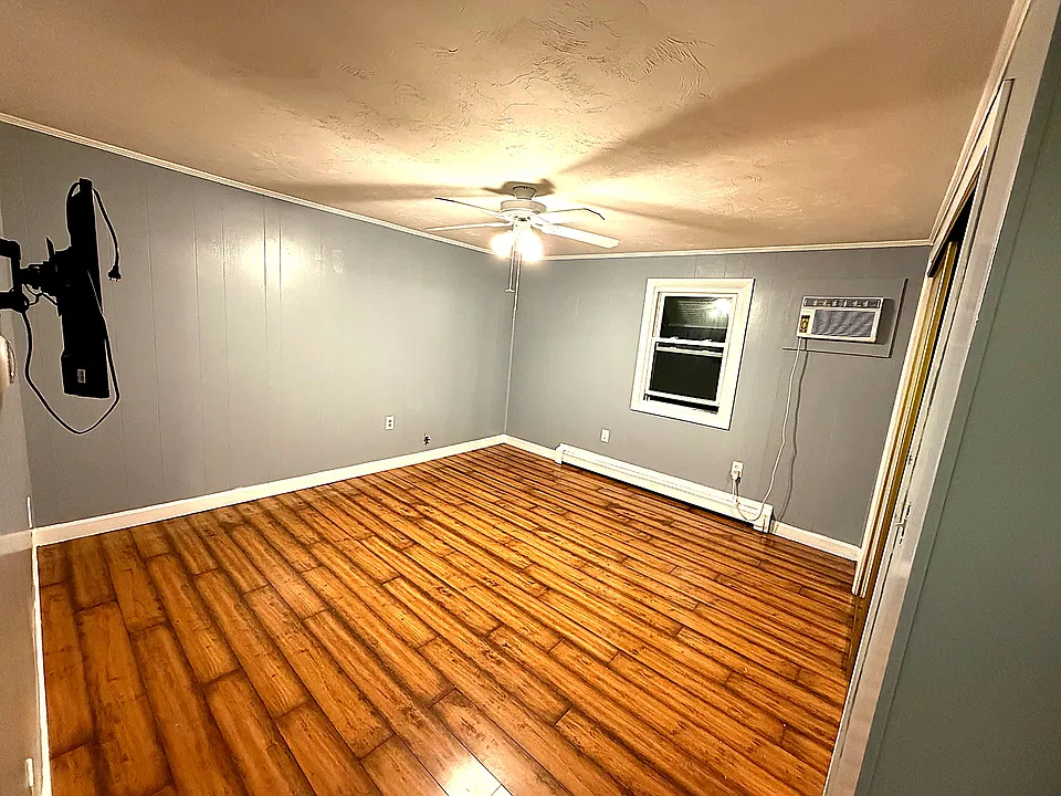 Spacious bedroom with large closet.
