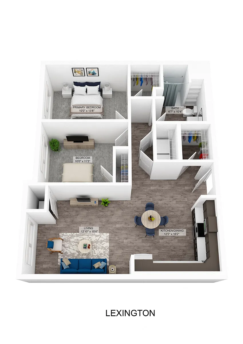 Floor plan Lexington (2 Bedrooms)