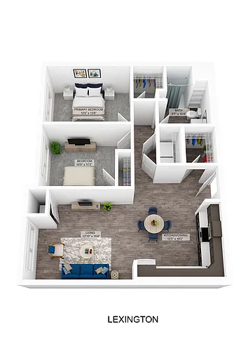 Floor plan Lexington (2 Bedrooms)