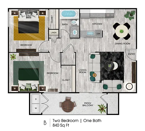 Floor plan B-South