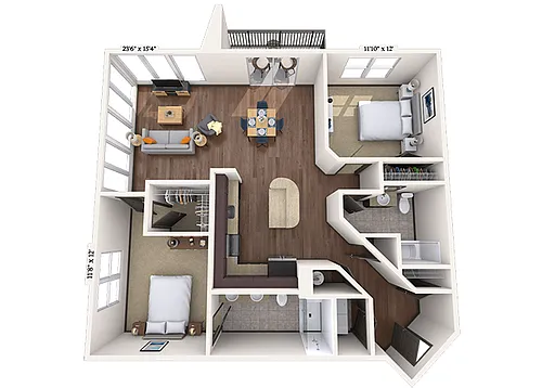 Floor plan Blue 1