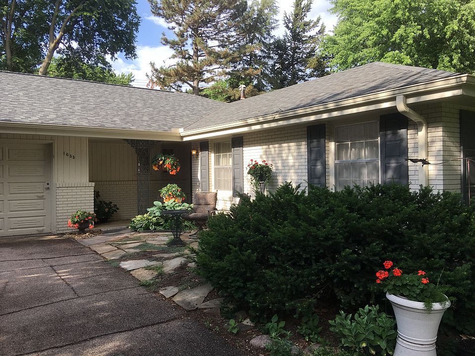 Front view with patio