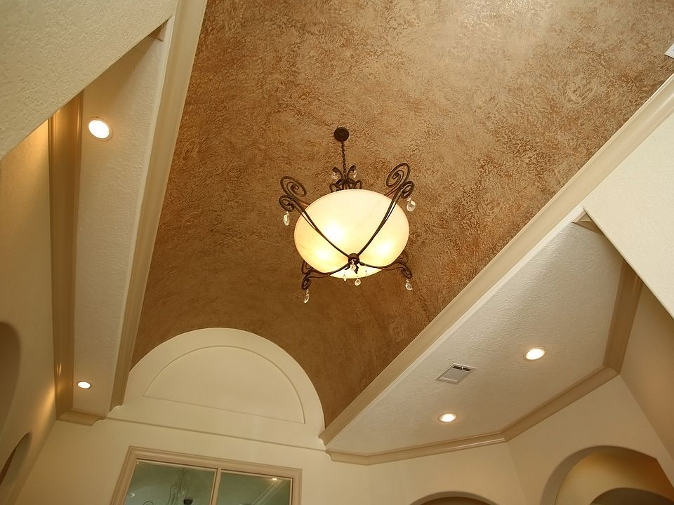 Faux painted barrel ceiling