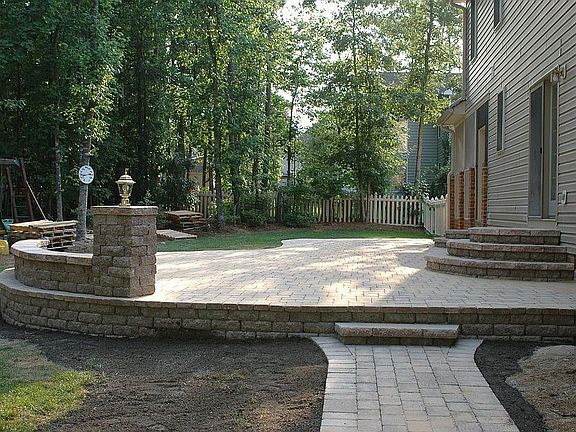 Brick paver patio