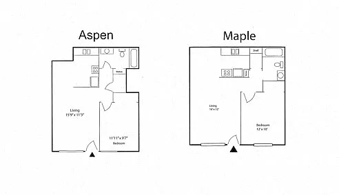 Floor plan 1 bedroom 1 bath
