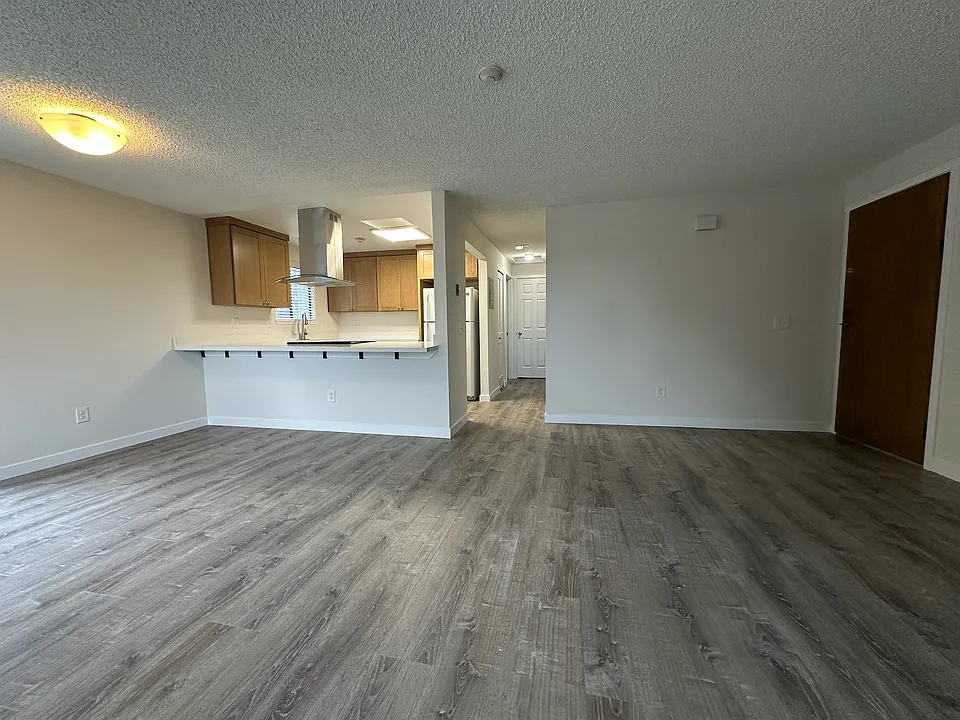 In living room looking down hall