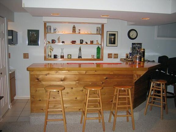 wet bar in lower level