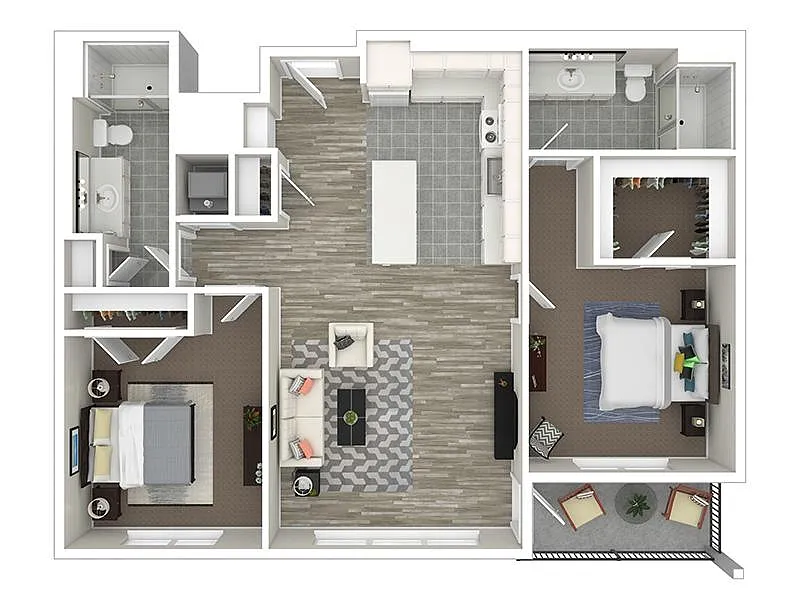 Floor plan 2 Bedroom B