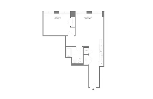 Floor plan A13 | 1 Bed | 1 Bath