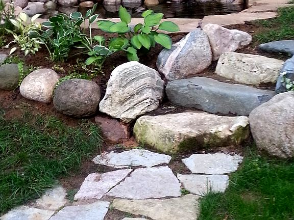 Pond and waterfall