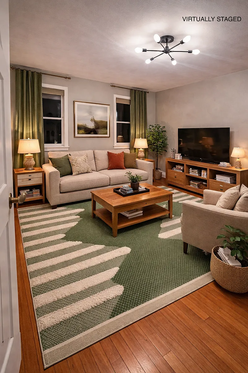 Staged living room - 500-502 S 20th St #1
