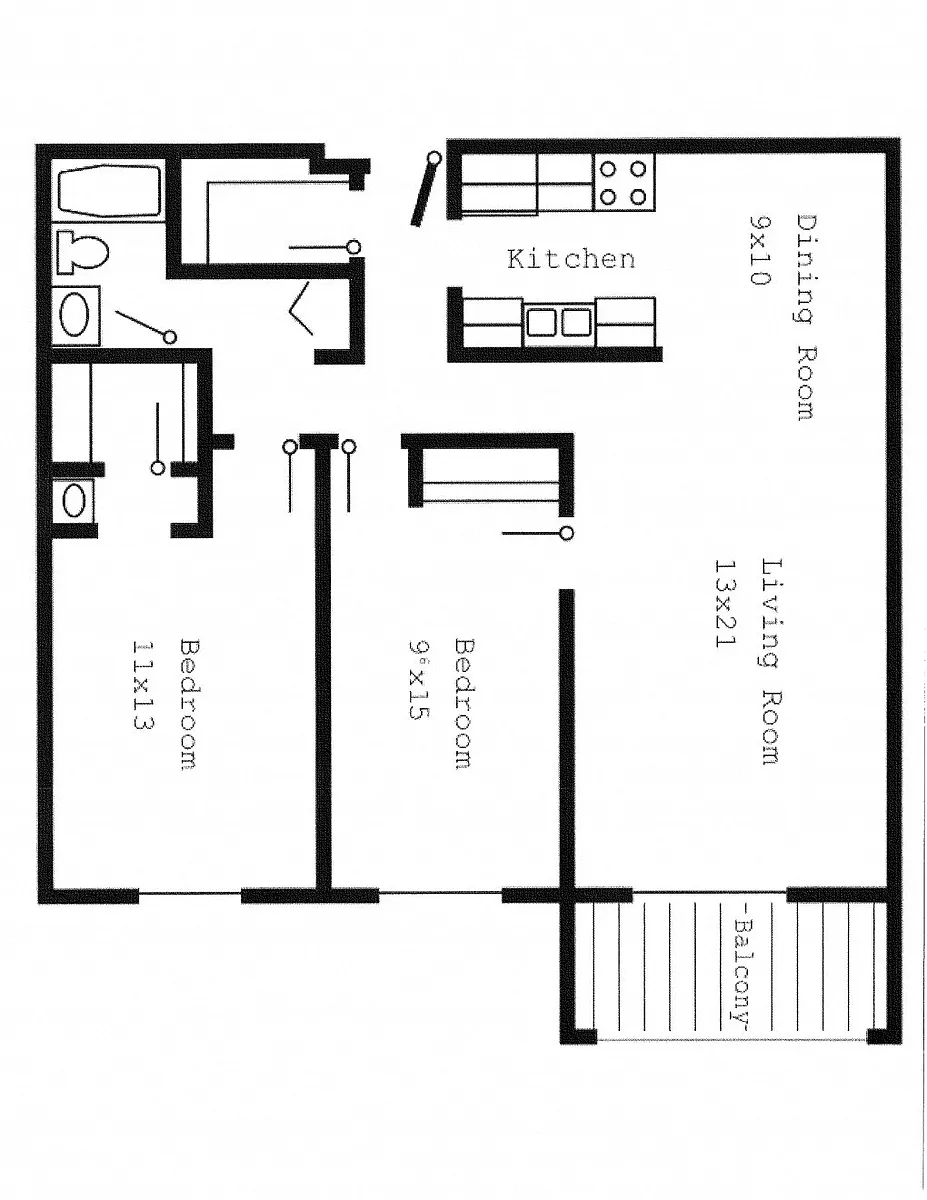Floor plan 2 BEDROOM B