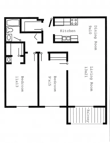 Floor plan 2 BEDROOM B