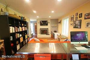 Living room with fireplace