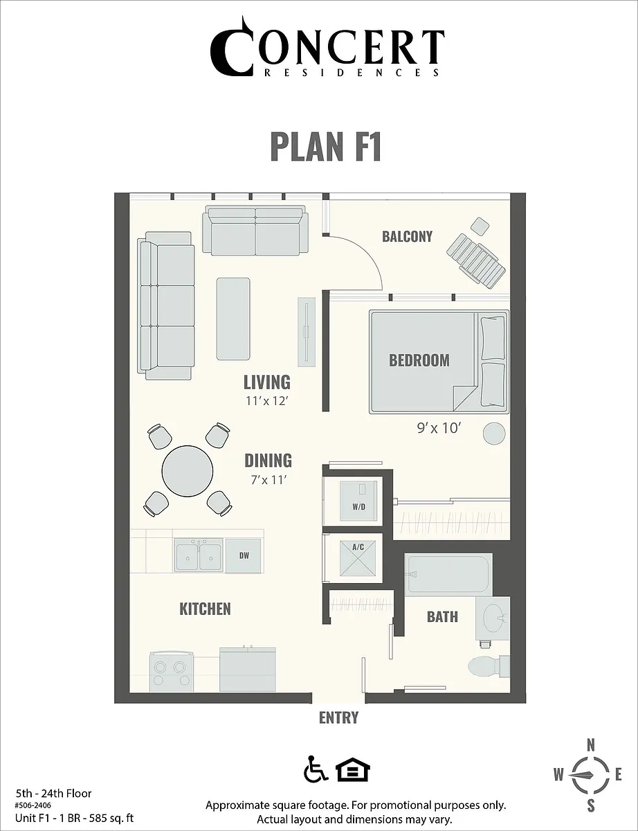 Floor plan Concert F1 1x1