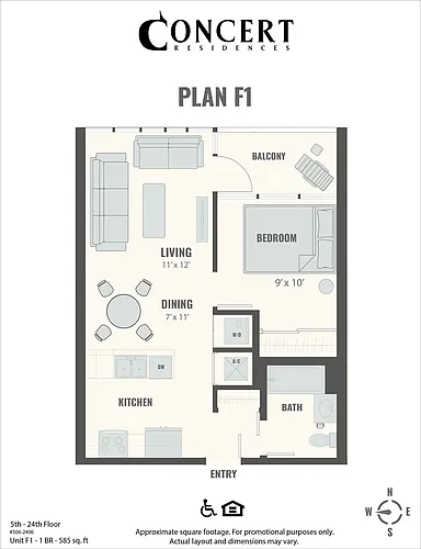 Floor plan Concert F1 1x1