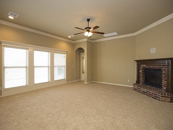 Spacious great room withfireplace