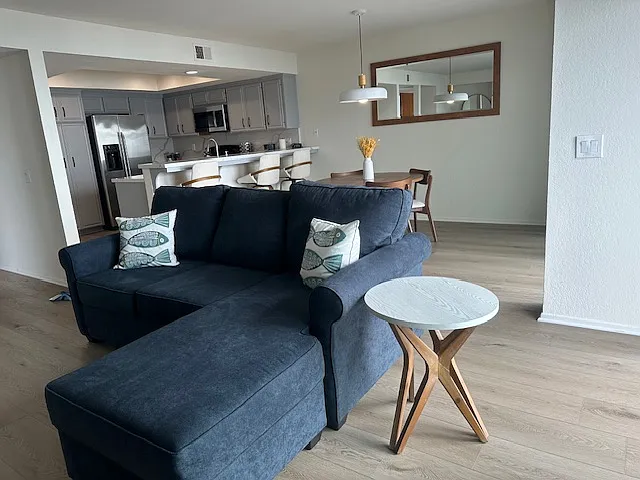 Living area and Kitchen/Dining area