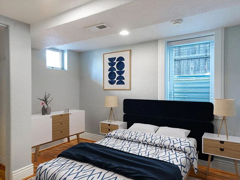 Bedroom 3. This image shows a virtually furnished space. Bedrooms come unfurnished.