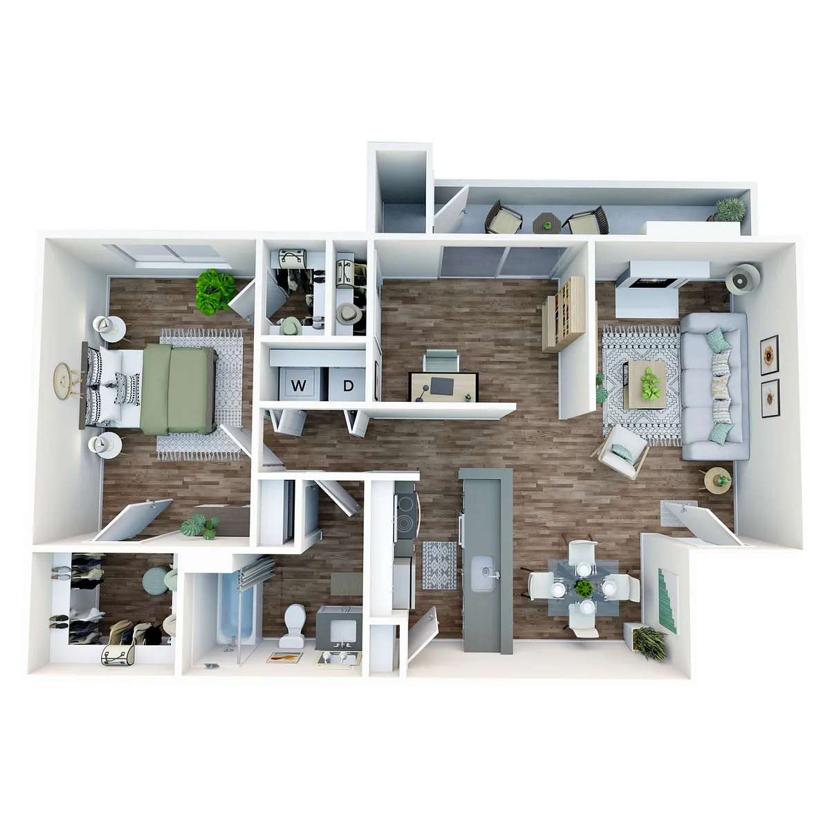 Floor plan A4 - 1 Bed | 1 Bath | Classic
