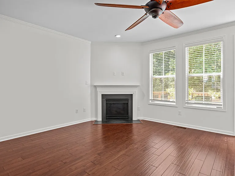 Gas Fireplace And Electrical Outlet Over Fireplace Ready For Your TV Mount