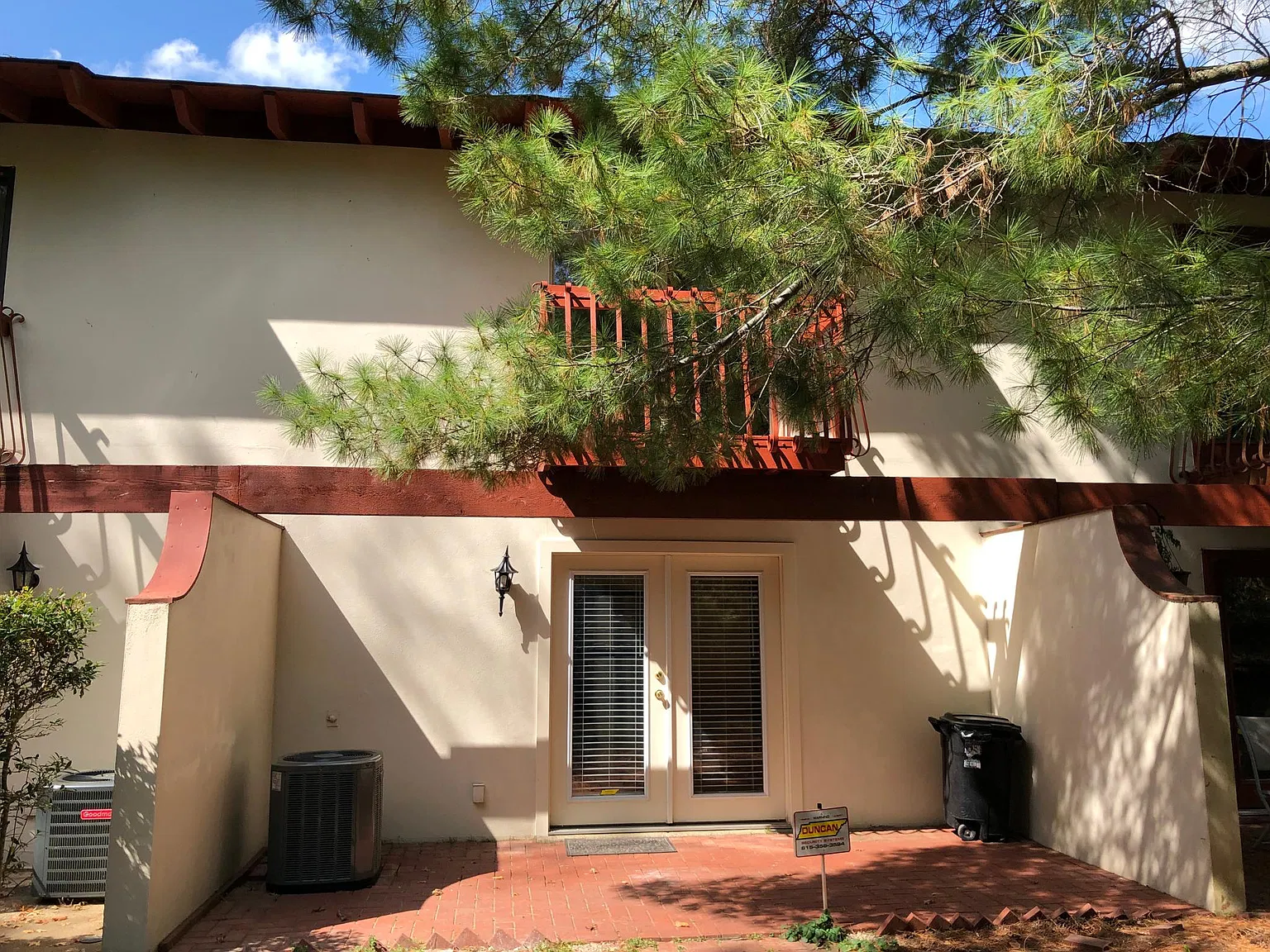 Back patio and balcony