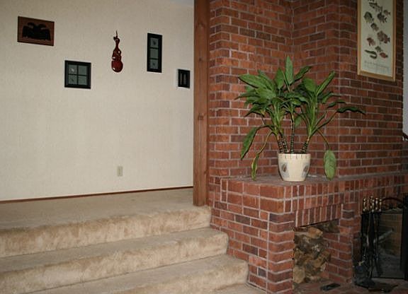 Entry with fireplace 