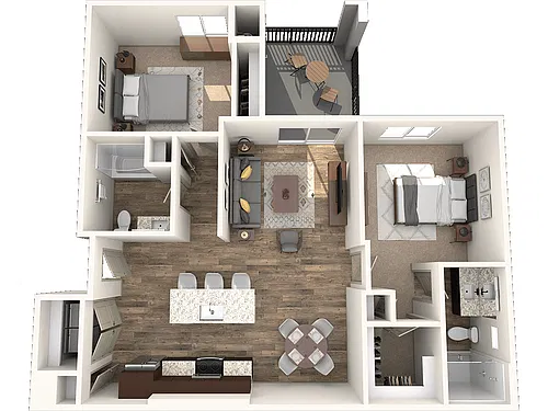 Floor plan 2x2-1048