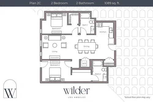 Floor plan 2 Bedroom C