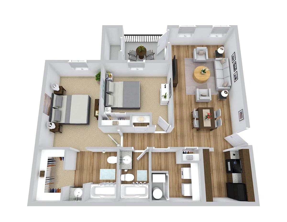 Floor plan Two Bedroom