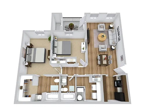 Floor plan Two Bedroom