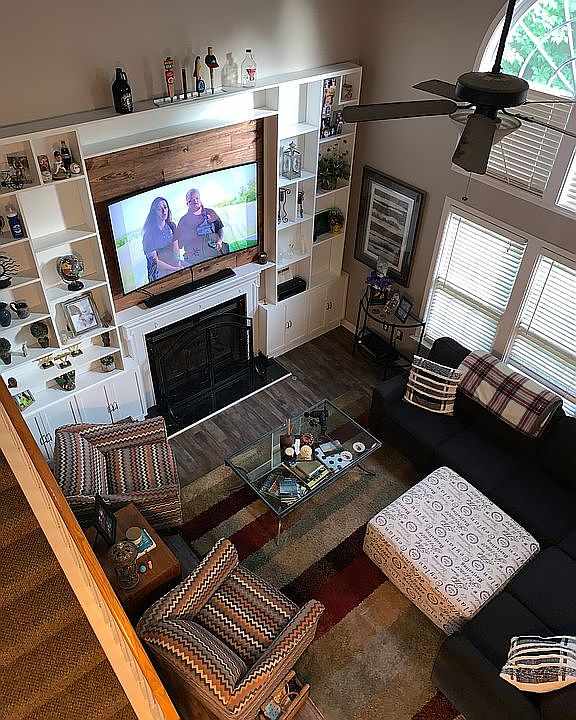Living Room with built ins