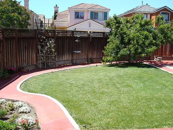 Large landscaped backyard