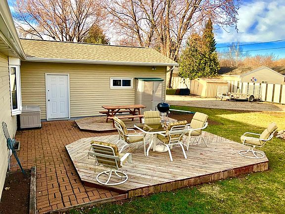 Backyard patio area