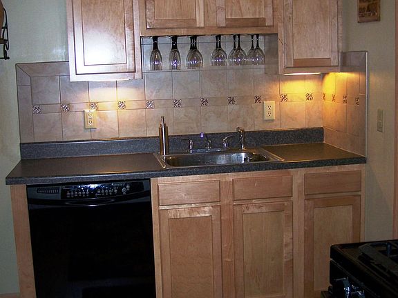 Kitchen view from side door