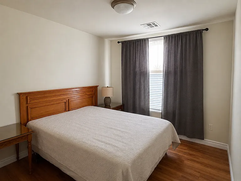 Fully furnished private bedroom with good natural light