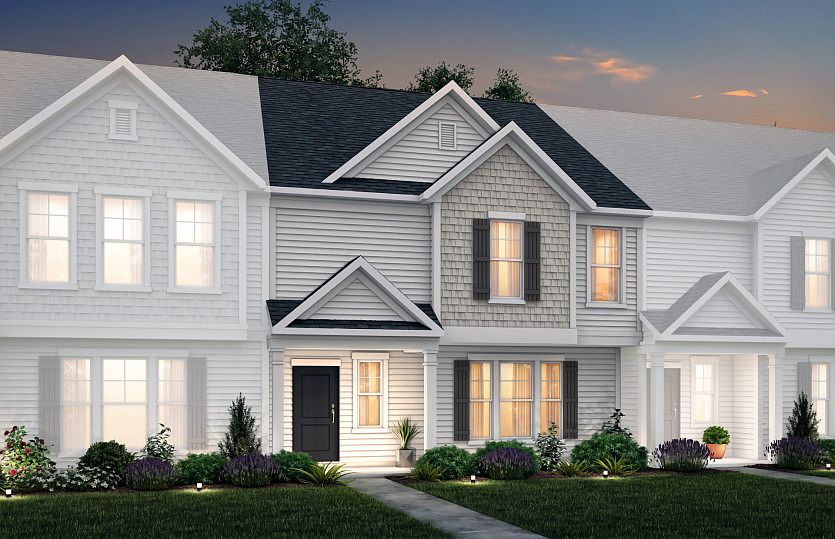 Palmer Exterior 1 features siding, shakes, covered front porch and 2-car rear load garage