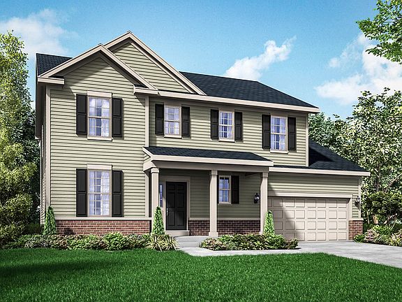 Williamsburg exterior elevation rendering Sheridan II by William Ryan Homes