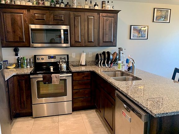 Granite counters and stainless steel appliances