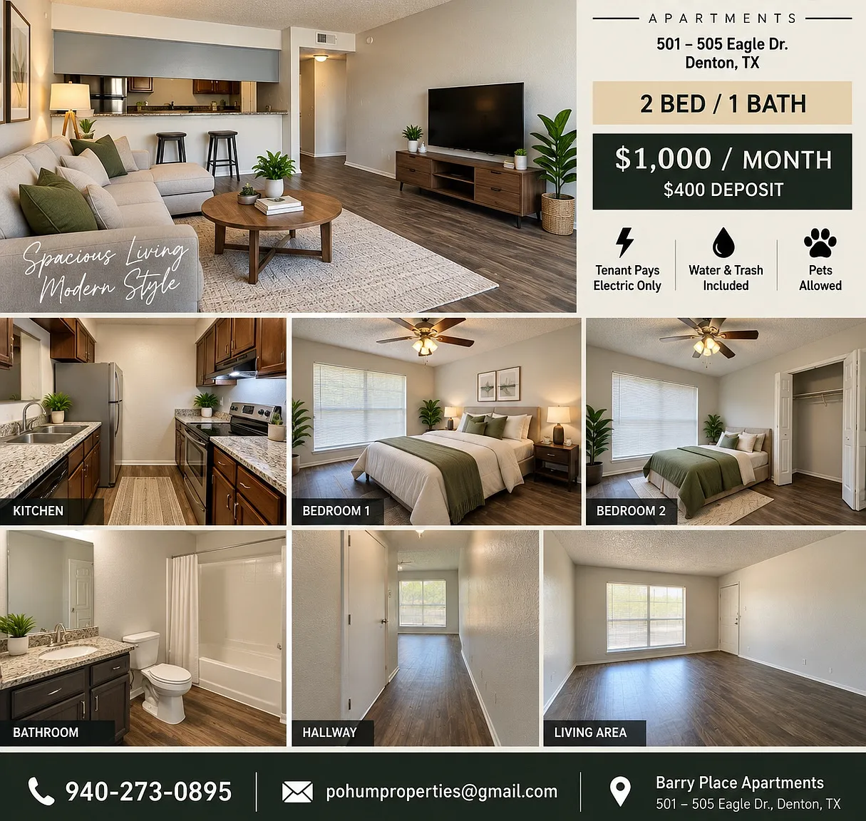 2 bed, 886 sqft, $1,000 — Photo 1