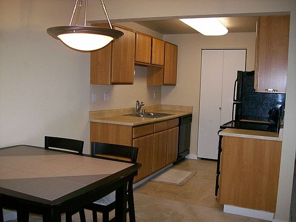 Updated kitchen with upgrade black appliances. All appliances stay!
