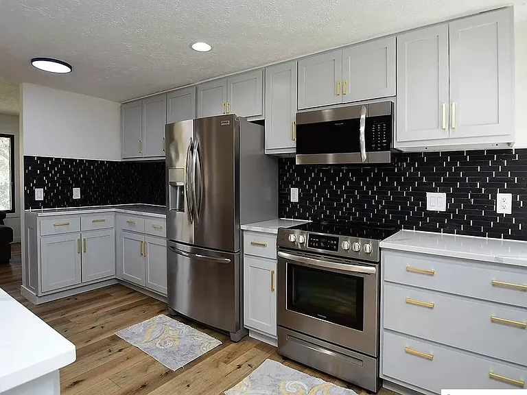 Kitchen and appliances.