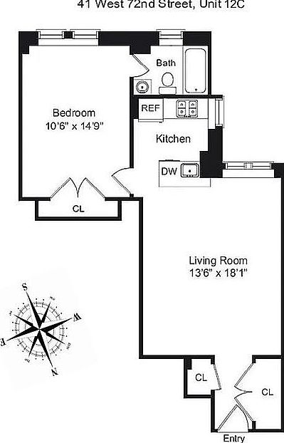 2nd image of 41 W 72nd St APT 12C