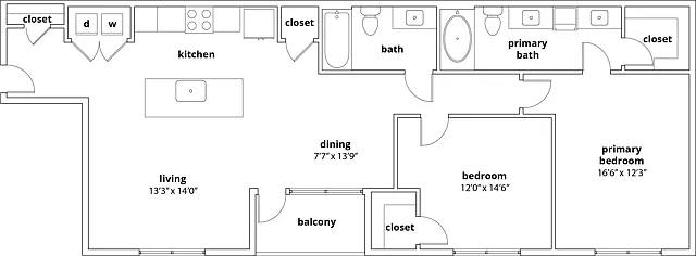 B2 2 Bedroom Floor Plan B2 2 Bedroom Floor Plan